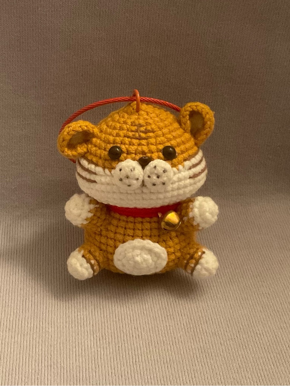 Crochet Tiger keychain handmade amigurumi